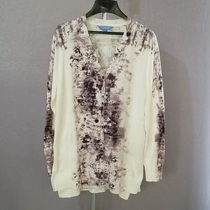 Super Cute Purple/White tie dye Cardigan